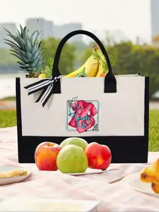 Cartoon Paramedic Clothes Pattern Tote Bag, Casual Lunch Bag for Women, Practical Gift for Ladies for Mom Friends Teacher Bridesmaid Sisters