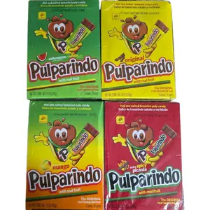 Pulparindo De La Rosa Hot & Salted Tamarind Pulp Candy 4 Flavor Variety Pack 20 Pieces Each Box Net Weight 10 Oz Mexican Snack Bonbon Sweet Treats