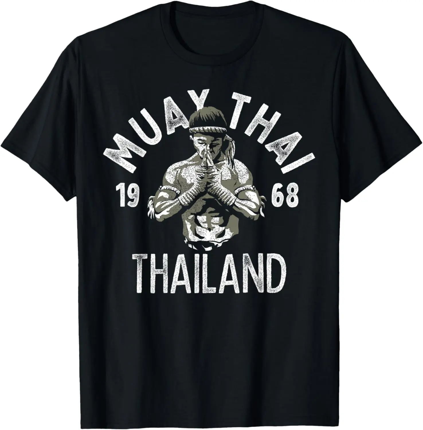 100% Cotton Top Muay Thai Thailand Vintage Tiger Fighter Training Gift T-Shirt