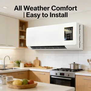 Powerful 1400W Dual Mode Wall Fan Gentle Natural Wind Fast Heating Noiseless For Bedroom Office Home Daily Use