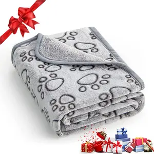Winter Warm Pet Bed, Paw Print Pet Blanket, Soft Cute Pet Mat, Pet Sleeping Blanket for Dogs & Cats (It is Recommended to Take One Size Larger)