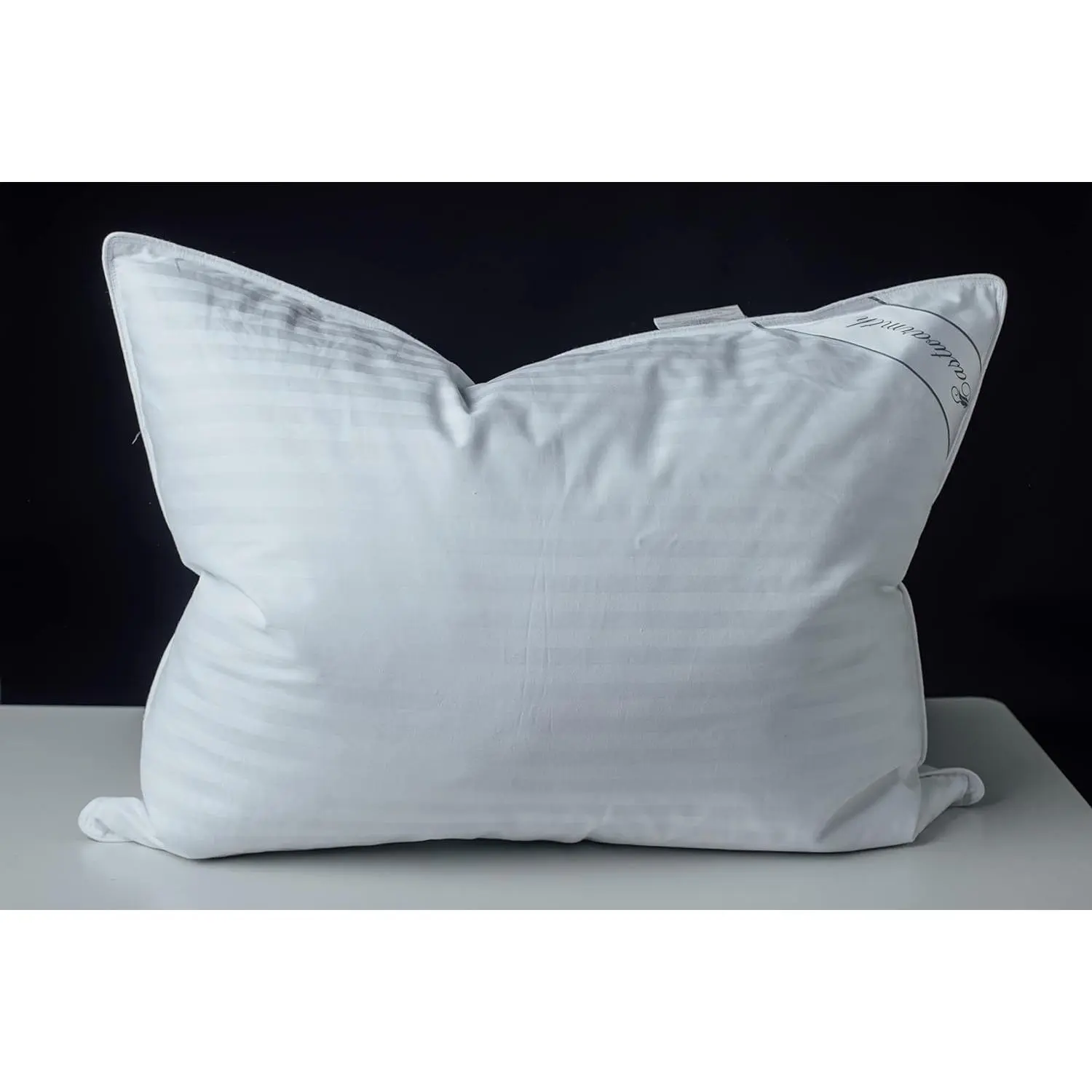 Goose Down  Soft Pillows One Pillow  Cotton Supportive Bed Pillow Stripe White Color Standard Size 20x26 inch