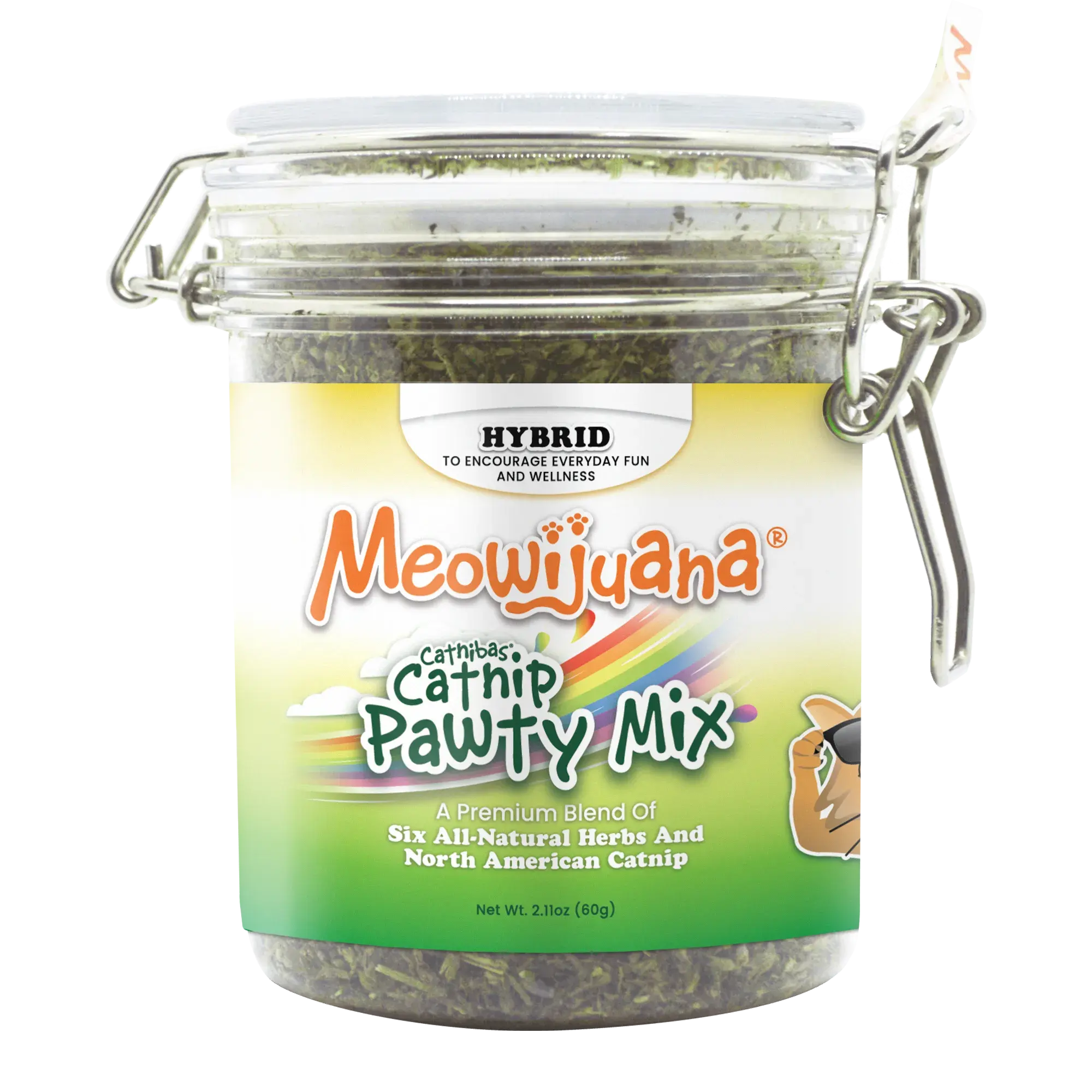Jar of Catnibas® Catnip Pawty Mix Jar of Catnibas® Catnip Pawty Mix
