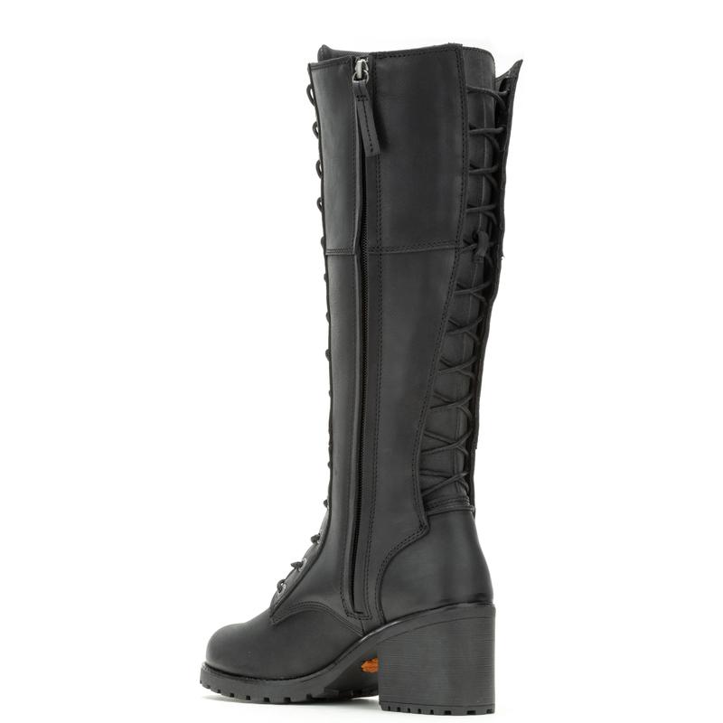 Harley-Davidson Aldona 14" Lace D87270 Womens Black Leather Motorcycle Boots