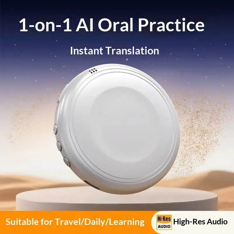 Bluetooth Language Translator Tutor – Spanish & English Practice Companion, Language Translation & Pronunciation Practice Device, Supports Multiple Languages
