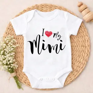 Newborn Baby Bodysuit Romper Outfit I Love My Mimi Coming Home Outfit valentine's day Lightweight feature boy valentine Perfect Gift for Grandma, Parents, Perfect for Coming Home & Celebrations