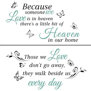 Quotes Wall : 'Someone We Love is in Heaven' - Peel & Stick Lettering, Memory Wall Stickers - Inspirational, Religious - For , Family Room Decor