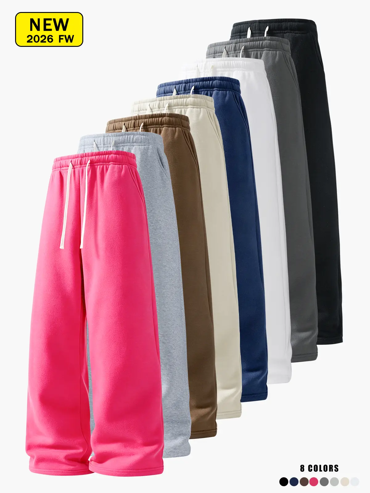 Men’s casual athletic long pants for spring and autumn, loose straight-leg fit, knit joggers that are versatile, suitable for running, fitness, training, and other outdoor activities.