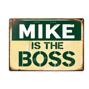Mike Classic Metal Sign 8x12in Funny Retro Wall Plaque Vintage Home Bar Decoration