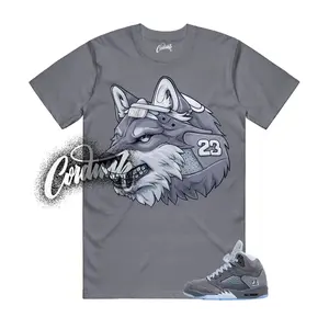 AJ5 Wolf Grey Match T Shirt, WOLF Graphic Tee, 90s Hip Hop Tee, Gift For Women and Man Unisex T-Shirt, Cozy Gift