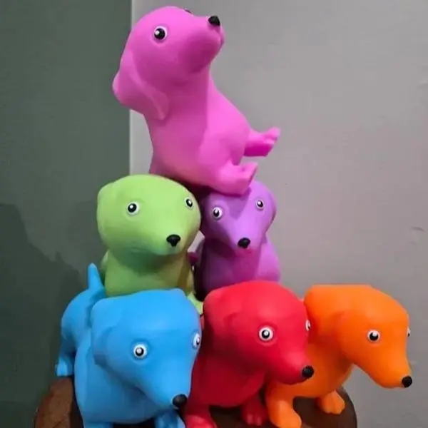 Sunny Days Squeeezy Dachshund Dog - Squishy Fidget Toy - NEW