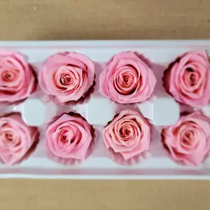 8 deep peach preserved roses wedding rose, Floral arrangements, boutonniere, preserved flowers, wedding decor