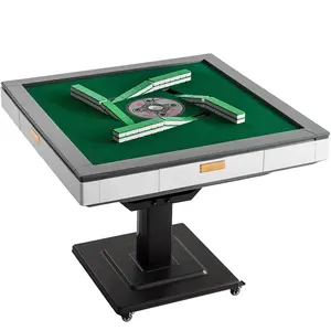 VEVOR Automatic Mahjong Table with Wheels, 2 Sets of 42 mm Tiles (152 Pcs), Roller Coaster Style Mahjong-Table, Foldable and Automatic Shuffler, for Home, Outdoor Leisure Gifts for Mahjong Players