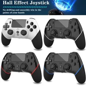 Wireless Controller, Compatible with PS4/PS4 Pro/PS4 Slim with Hall Effect PS4 Control Joystick 3.5mm Speaker 6-Axis Motion Sensor - Programming Auto Turbo Function