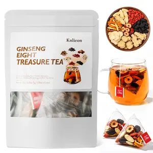 Kidney Tea Formula, Ginseng Eight-Treasure Tea, Blended Flower Tea, Eight-Treasure Tea, Red Date and Goji Berry Tea, Kidney Tea for Men and Women, Health Tea, Mulberry Herbal Formula Health Tea