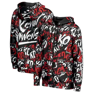 Kevin Owens Fight Owens Fight WWE Black Zip Hoodie, Bold Slogan Inspired Streetwear, Prizefighter High Impact Style, KO Mania Apparel, Wrestling Fan