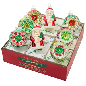 HOLIDAY SPLENDOR 8 COUNT FIGURES AND REFLECTOR ROUNDS
