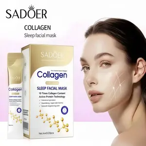 Collagen Sleep Mask, Moisturizing Facial Mask, 20pcsNightRepair Face Mask, Easy Absorption, Non-Irritating, Unisex,Portable, No Wash Needed #summervibes