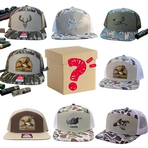 [BEST 2026] One Hat Sent Per Order, Hunting Trucker Hat Collection, Duck Hunting Hat, Turkey Hunter Snapback, Deer Skull Flat Bill Cap, Waterfowl Camo Mesh Back Hat
