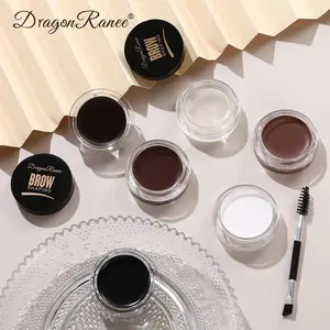 Dragon Ranee 6-Color Brow Shaping Cream Wild Eyebrow Styling Gel Soap Wax White Brow Cream for Defined Natural Look Cosmetic