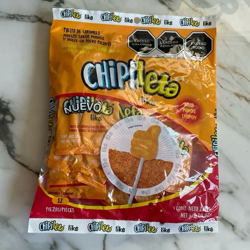 LIMON 7 Chipileta lollipop mango chamoy LIMON 7 Chipileta lollipop mango chamoy