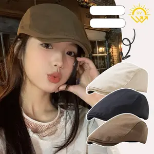 Spring/Summer Retro Leopard Print Advancing Cap for Women Men, Thin Season, Niche Design, French-Style Casual Newsboy Beret