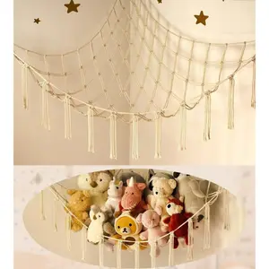 Stuffed Animal Storage Hammock or Net Corner - Large Toy Hammock Net for Stuffed Animals Room Decor - Cute Stuff Animal Organizer