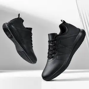Picks Non Slip Work Shoes Waterproof SRC OilResistant Breathable Mesh Comfort Chef Footwear Men'sAnd Women's Versions Black nurse stylish shoes Closed, non slip work shoes