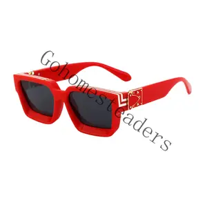 European and American Millionaire Same Style Sunglasses Men's Sunscreen Personalized Sunglasses Women's Sensation Thick Frame Glasses