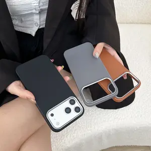 Luxury Leather Texture Case for iPhone 17 16 15 14 13 12 11 X/XS Pro Max Plus, Shockproof Anti-Drop Full Lens Protection, Dirt Resistant Stylish Protective Cover Perfect Gift for Her/Him