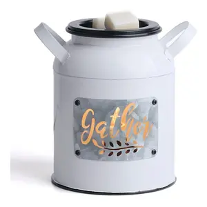 Milk Can Wax Melt Warmer, Scentsy Wax Warmer,Metal Wax Burner, Farmhouse Wax Warmers for Melting Scented Wax Cubes,Candle Wax Warmer for Rustic Home Décor, Office, Birthday Gifts