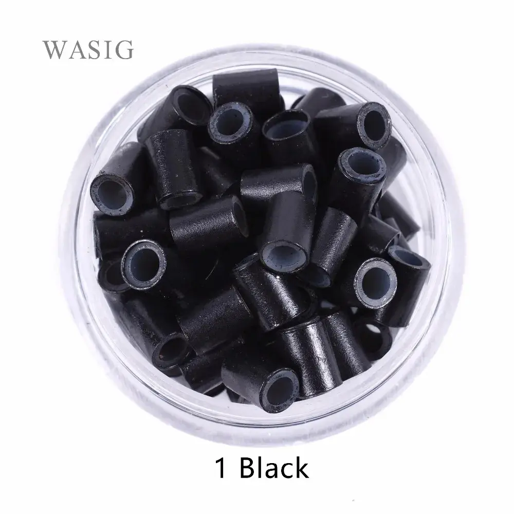 500pcs 4.5mm Lined Silicone Copper Tubes Microlinks