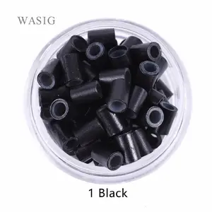 500pcs 4.5mm Lined Silicone Copper Tubes Microlinks