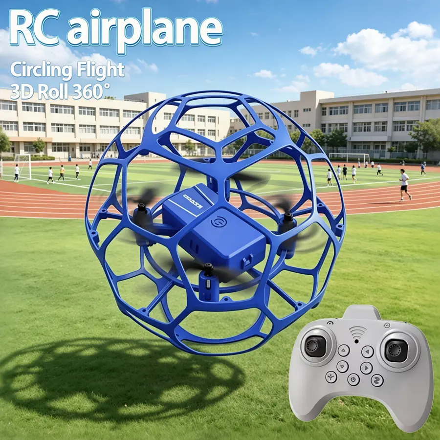 Flying Football Drone RC Toy, Versatile Outdoor Flying Aircraft, Sturdy Anti Impact Design, Long Distance Remote Control Range, Thoughtful Gift for Leisure and Outdoor Fun