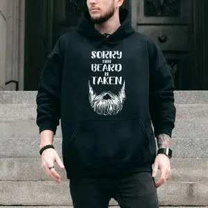 Funny Sorry This Beard Is Taken Shirt – Beard Lover T Shirt For Men, Black Casual Graphic Tee, Trendy Streetwear Top, Gift For Husband, Boyfriend, Unisex Sweater Pullover Tee