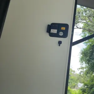 RV Keyless Entry Door Security Lock - Digital Key Electronic Code Anti-Theft Keypad Latch Handle for Travel Trailers, Campers - Includes 1 Lock, 2 Remotes, Install Kit (Fits Most Motorhome Models), Digital Key Lock