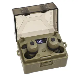 ARM NEXT E30/Totems Tactical Headset Electronic Anti-noise Earplugs Noise-cancelling for Shooting Protection NRR27/31dB With Bluetooth Lightweight Men Black Audio Earbud Button Charging Headphone