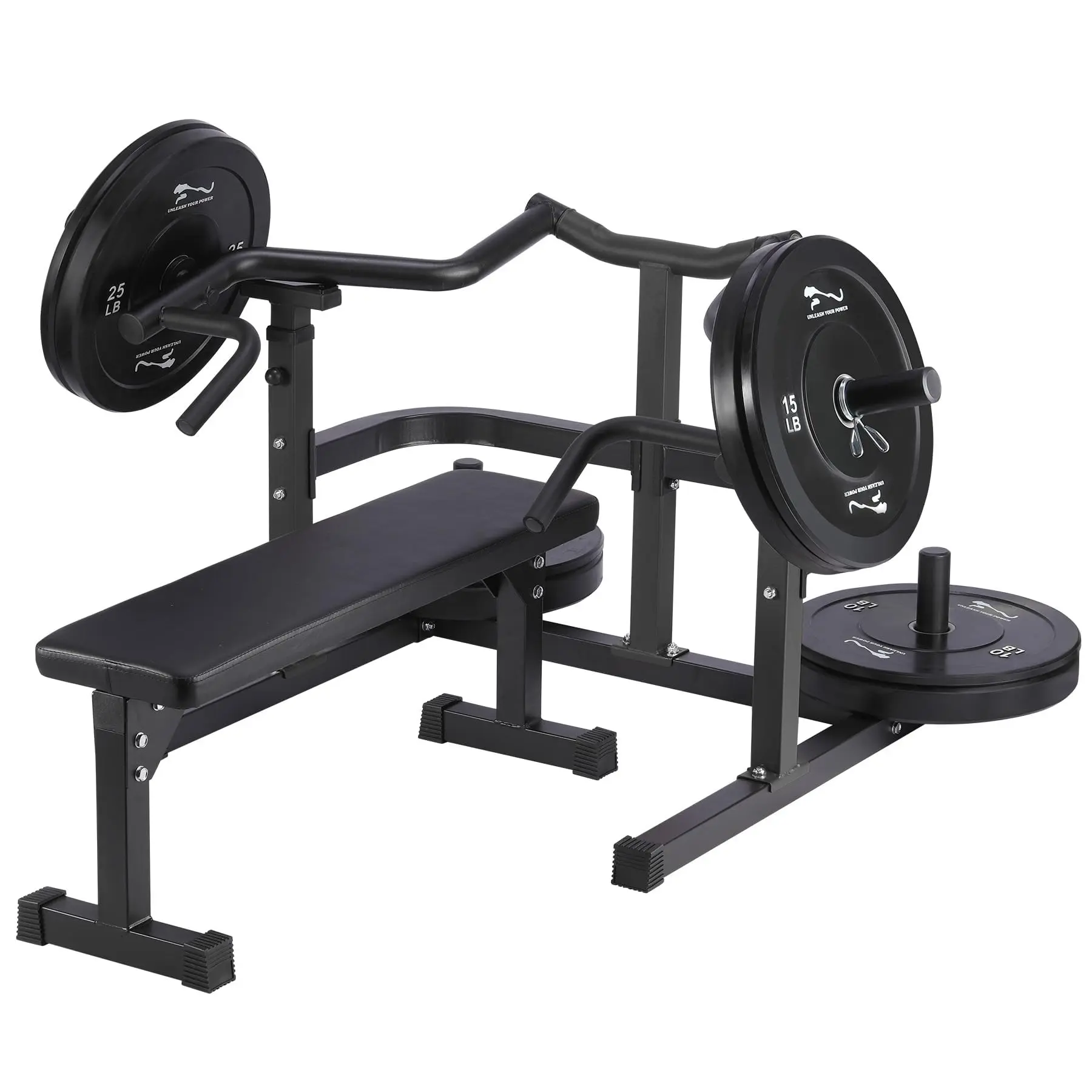Heavy-Duty Chest Press Machine, 1050LBS Bench Press Machine with Independent Converging Arms, Adjustable Flat Incline Bench for Chest, AB Workouts, Shoulder Home Gym Equipment,Black