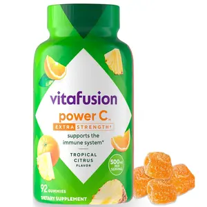 Vitafusion Extra Strength Power C Gummy Vitamins, Tropical Citrus Flavored Immune Support (1) Vitamins, 92 Count