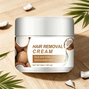 Coconut Hair Removal Cream for Body and Underarm Gentle Hair Removal Cream for Arms Legs and Bikini Area Smooth Skin Care Formula