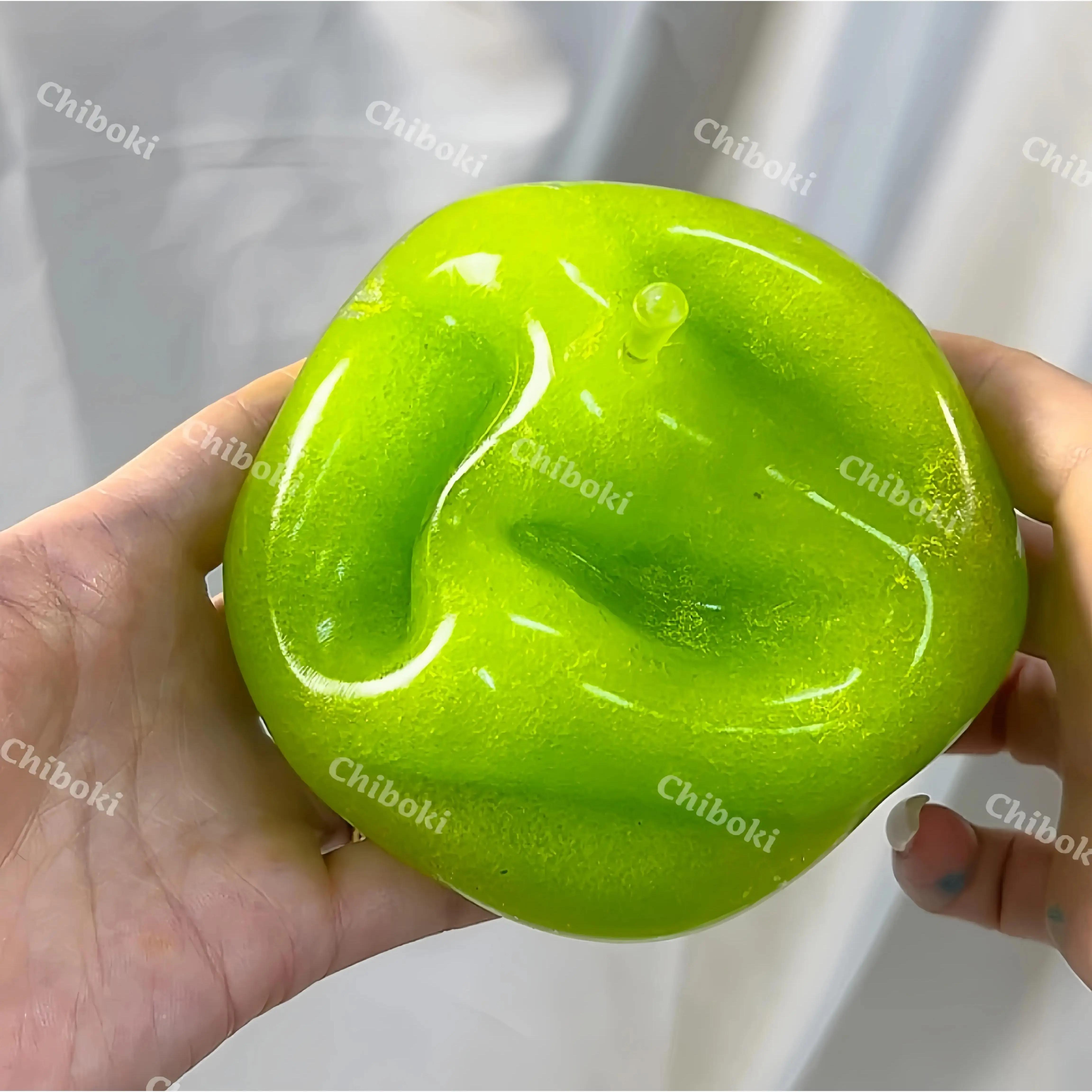 Slushie Green Apple Squishy - Moldable Non-Rebound Crunchy Fidget Toy| Perfect for Medium Grip Strength