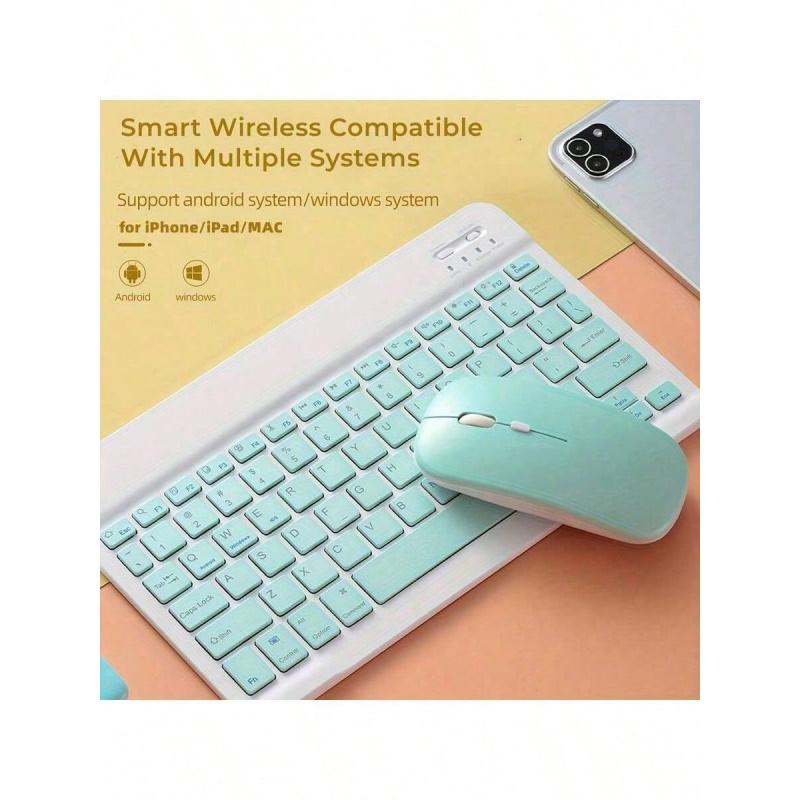 Macaron-colored plastic wireless silent mouse, suitable for iPad and laptops (batteries not included); universal wireless mouse - compatible with iPad, tablets, MatePad, Xiaomi tablets, Android, Windows tablets, laptops, and notebooks - compact and portab