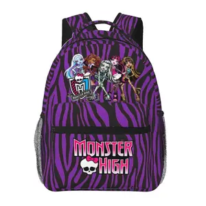 Men's Monster high Backpack Durable Lightweight Monster high dolls Laptop Backpack Casual Travel Daypack with Monster high doll Weirdcore Design  for Boyfriend, Roommate & Gaming Conventions
