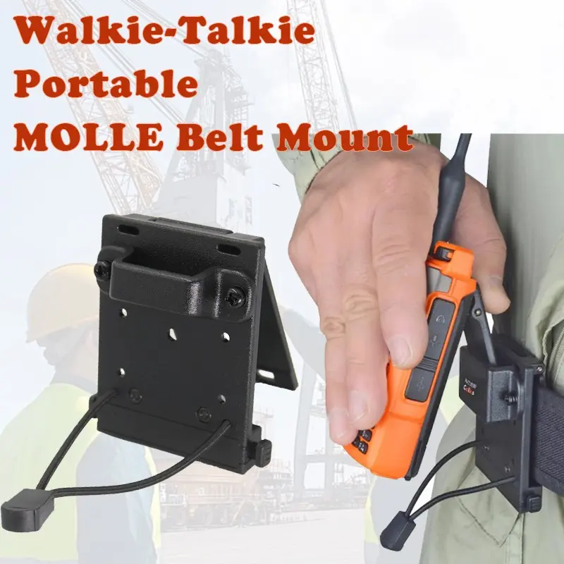 2026 new Walkie talkie Portable Molle belt bracket Stand Mount,Tactical Police Radio Holster Sturdy, Durable Holder W/Duty Belt Clip for Belt Accessory Police Law Enforcement Walkie Talkie Holder,Two-way Radio communication accessories