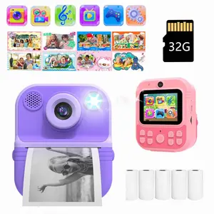 Instant Camera, USB Rechargeable Digital Camera with 32G TF Card, Digital Camera for Photography & Video, Birthday Gift Toy for Girls Boys