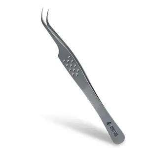 Stacy Lash STL-10 Curved Stainless Steel Lash Tweezers | S-shape Tool for Classic Extensions & Isolation | Durable Eyelash Applicator | Lightweight