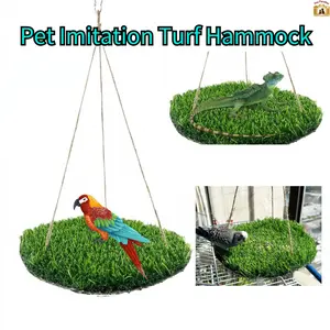 Small Pet Turf Hammock & Swing Toy Outdoor | For Lizard, Snake, Hamster, Squirrel, Bird & Reptiles