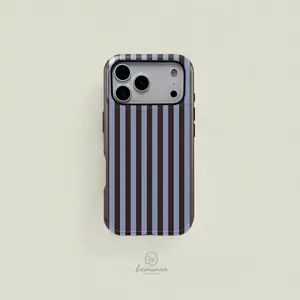 Striped Retro Colorblock Phone Case, Durable Two-In-One Protection, Fits iPhone 17 16 15 14 13 12 Pro Max, Samsung Galaxy S25 S24 S23 S22 Ultra Series