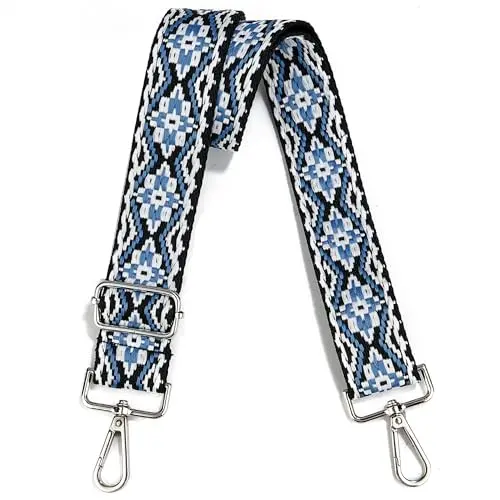 Silver Hardware single black White Blue