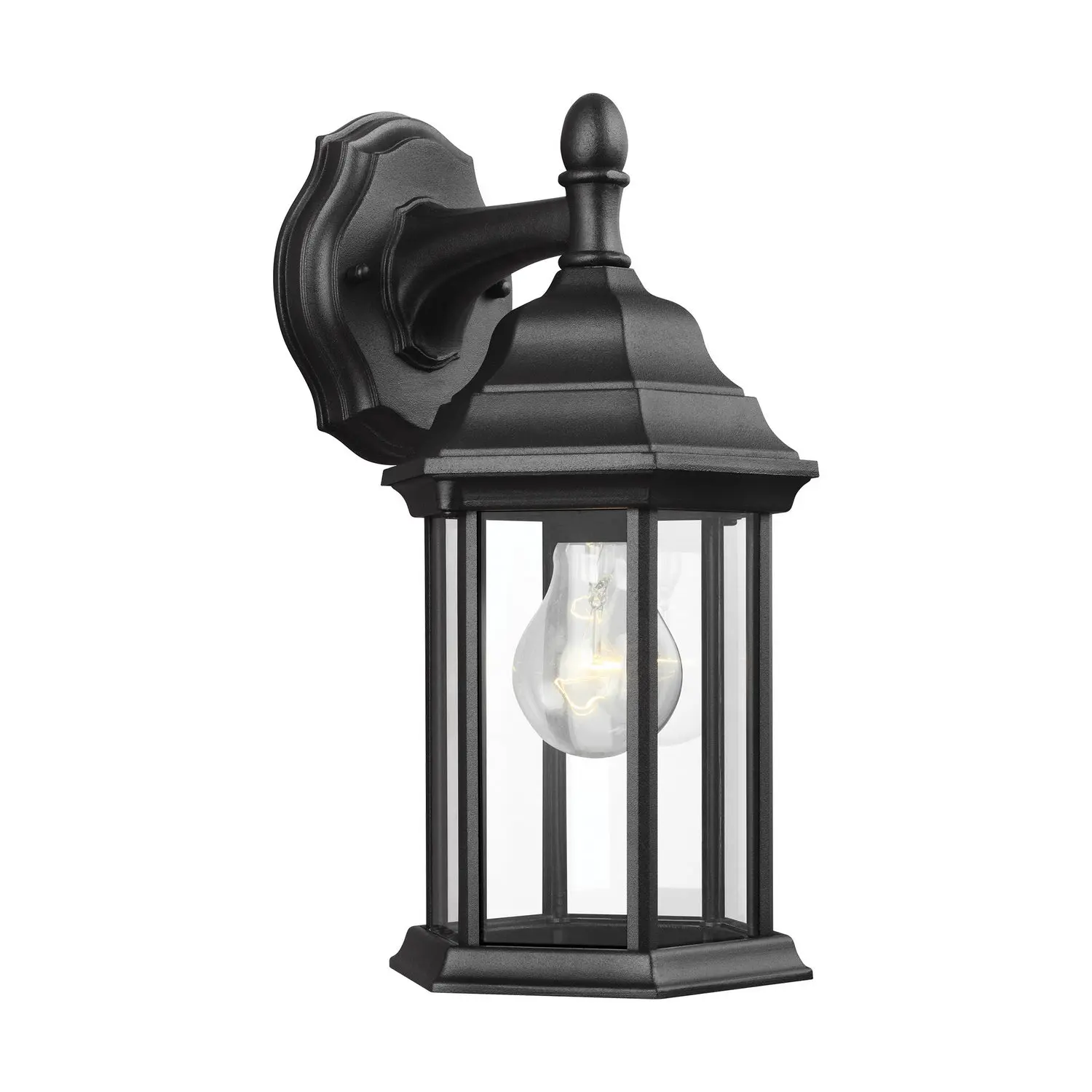 Sevier One Light Outdoor Wall Lantern Black